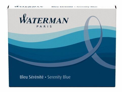 Naboje waterman długie (8 szt.) - kolor niebieski
