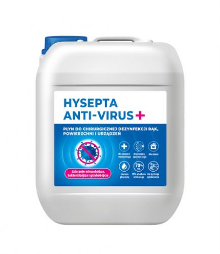 Płyn do dezynfekcji rąk hysepta anti virus - 5l