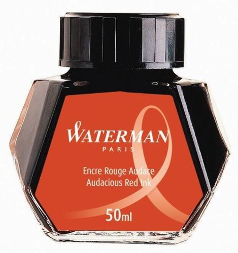 Atrament do piór waterman w butelce - kolor czerwony 50 ml