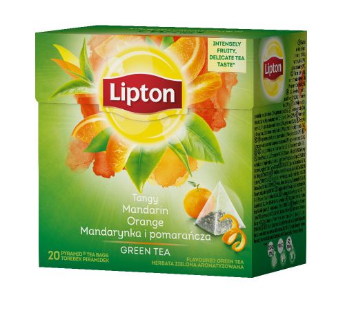 Herbata lipton green tea mandarynka i pomarańcza - 20 torebek